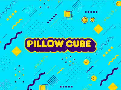 Pillow Cube Logo and Branding brand branding design cube logo logo design mattress memphis pillow smile logo square
