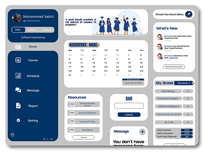 Academic Dashboard academic dashboard app dashboard ui design figma ui web
