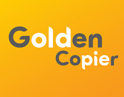 Golden Copier Logo Design Concept branding illustration minimal typography