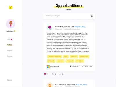 Jobs feed exploration