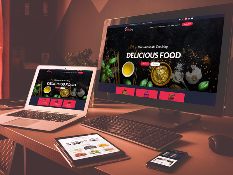 Food King - Restaurant, Food & Cafe HTML Template sushi restaurant responsive reservation pub portfolio menu food coffee cafeteria cafe burger bistro bar bakery