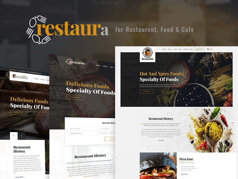 Restaura for Restaurant, Food & Cafe wine seafood restaurant pizza mexican food italian food coffee chef catering cafe burger bbq bar bakery asian food