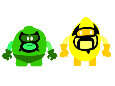 Lemon And Lime character design illustration vector art
