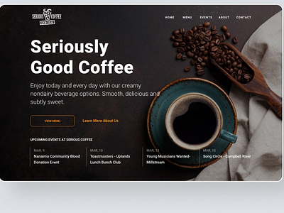 PRACTICE COFFEE UI clean and soft ui coffee shop design graphic design modern design trendy design typography ui unique web design user experience web design web template