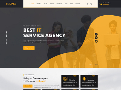 IT SERVICE home page it service modern design trendy design ui design user experience