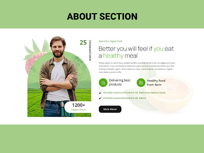 ABOUT US about section modrn design organic website ui design