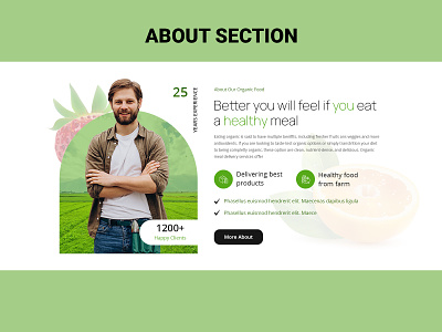 ABOUT US about section modrn design organic website ui design