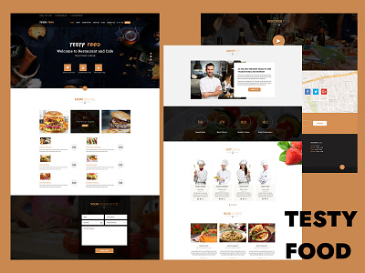 Tasty Food website food resturent trending design ui ui design website