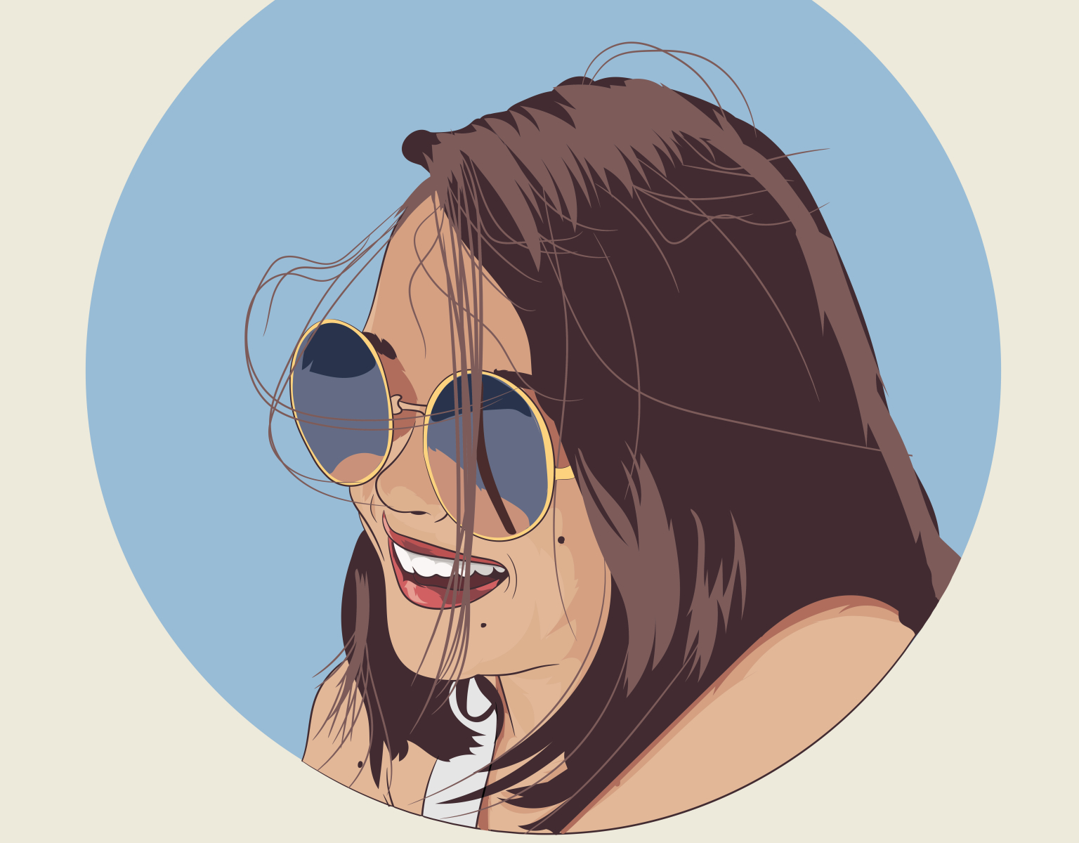 female sunglasses vector clipart