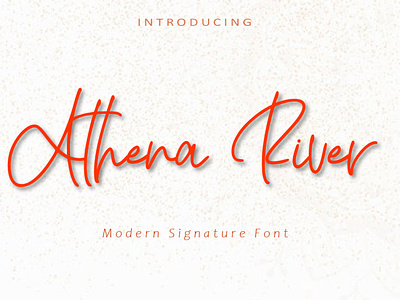 Athena River handmade font