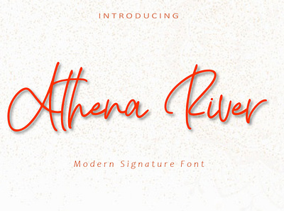 Athena River handmade font