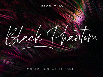 Black Phantom stylish font
