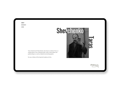 Taras Shevchenko design graphic design ui ux