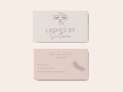 A business card for a lashmaker buisness card figma graphic design logo typography