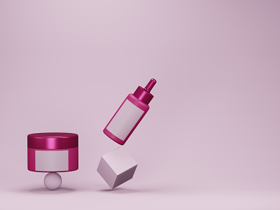 Packaging for cosmetics 3d blender branding cosmetics design mock up package rendering set