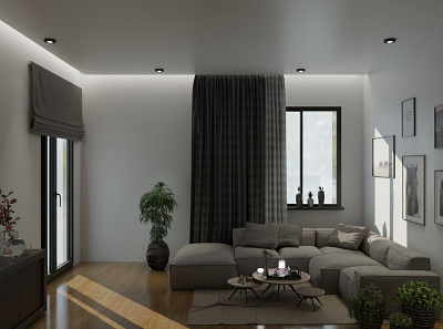 3D visualization of the living room. 3d blender design graphic design house living room render rendering software visualization