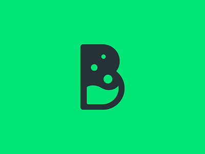 B + Chemical branding bubbles chemical green logo logo design monogram