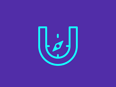 U + Travel branding compass direction logo logo challenge logo design minimal monogram negative space travel