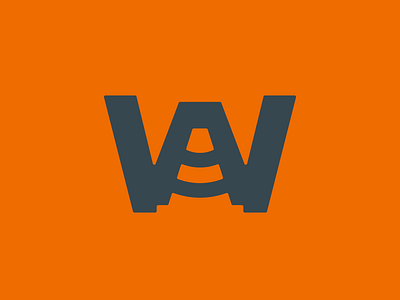 W + Construction branding clean cone construction logo logo challenge logo design monogram negative space security