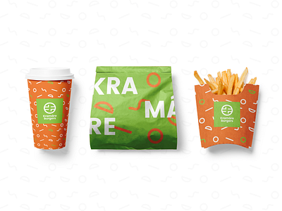 Kramare burgers branding branding design logo typogaphy vector