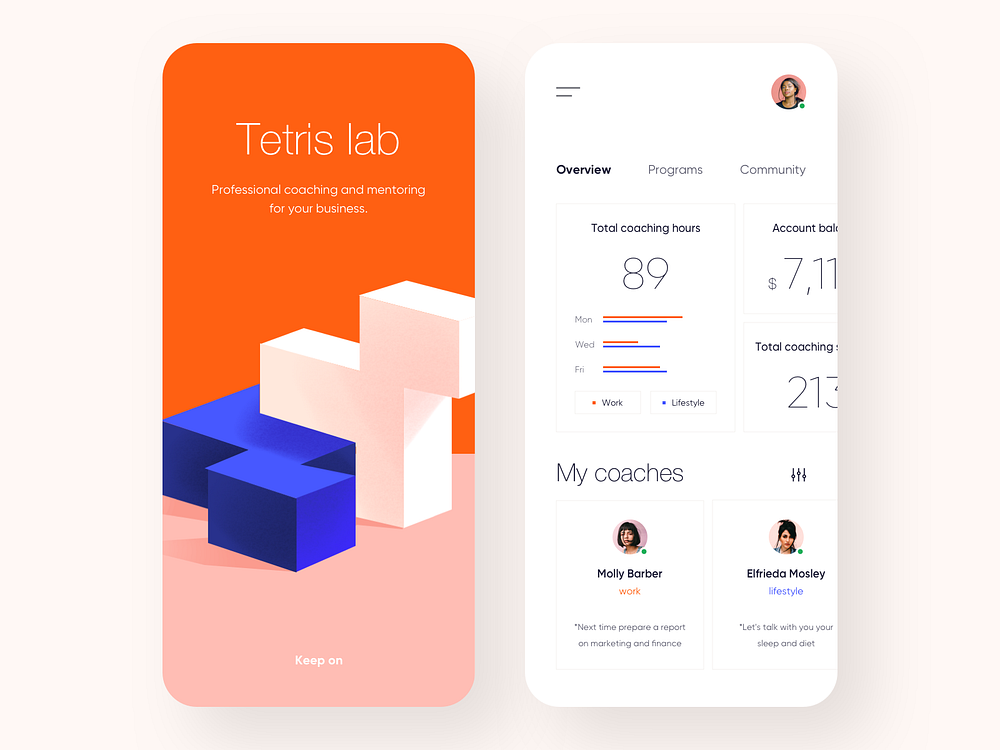 Mobile App - Tetris by Outcrowd on Dribbble