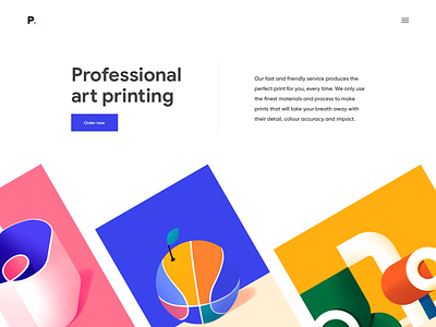 Landing Page - Print clean colors design illustration landing minimal page ui ux web website