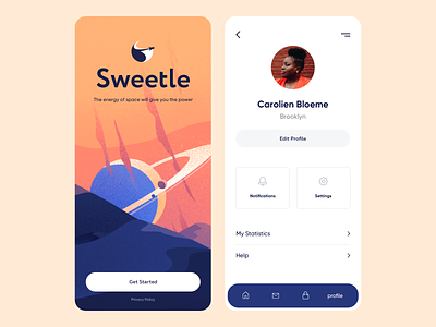Mobile App - Sweetle app clean colors design illustration minimal mobile project ui ux