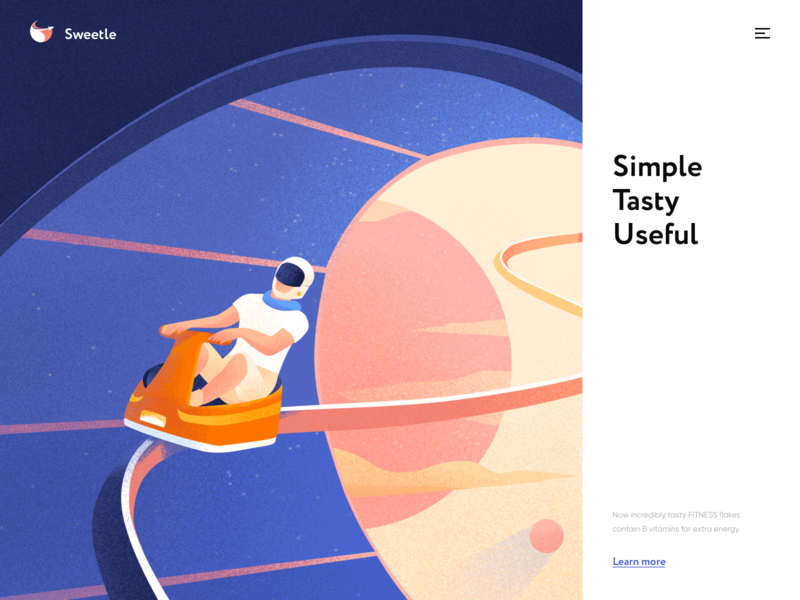 Sweetle About Page colors design illustration landing minimal page ui ux web website