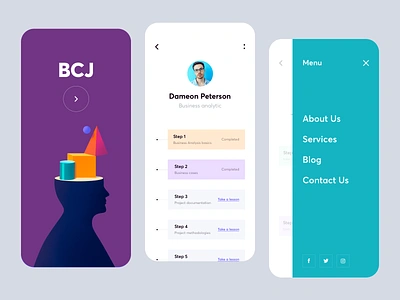 Mobile app - BCJ app clean colors design designs minimal mobile design mobile ui ui ux