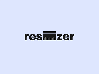 Branding logo - Resizer branding clean design logo logo design logotype minimal motion motion design typography web website