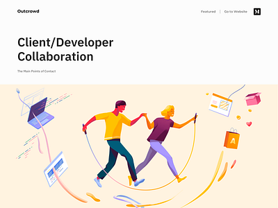 Client/Developer Collaboration - Blog Post clean client colors design illustration illustrations landing minimal web web design website website design