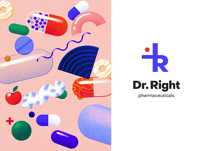 Logo Design - Dr. Right animation brand design brand identity branding branding design clean icon illustration logo logo animation logo design logo design branding logotype minimal typography ui