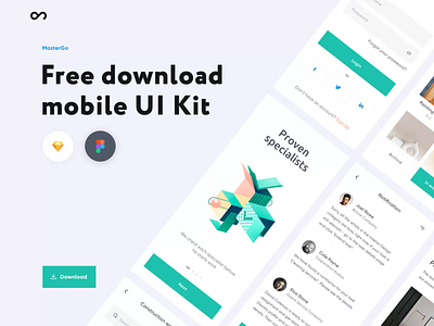 Mobile App UI Kit Free designs, themes, templates and downloadable graphic  elements on Dribbble