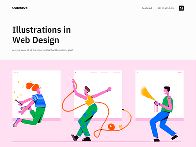 Blog Post - Illustrations in Web Design blog branding clean colors design illustration minimal web webdesig website