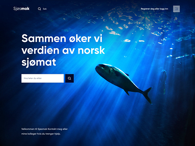 Sjøsmak - Web design for Norwegian fish delivery landing landingdesign landingpage minimal ui uidesign ux uxdesign web webapp webdesign website design
