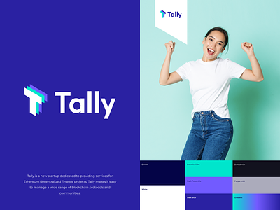 Tally - Logo Design & Brand Book blockchain brand book brand design brand guideline branding color colors design fonts logo logo design minimal typography ui