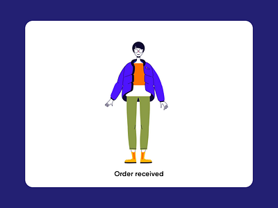 Outfit - Animated Character animated character animation character cloth color colorful colorful art colors illustration illustration character illustrator motion outfit ui