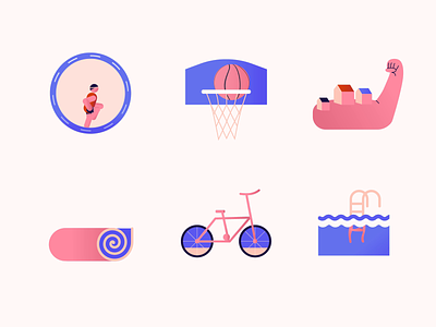 Sport activities - Animated icons animation colors icon design icon set icons icons pack illustrated icons illustration illustrator motion sport stickers