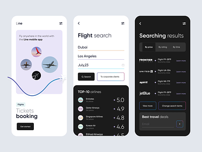 Line - Mobile App for ticket booking aftereffects animation booking app clean clean ui flight app flight booking minimal mobile app mobile app design mobile design mobile ui mobile ux motion motion design uiux ux