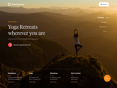 World Retreat - Responsive Design animation animation design clean landing landing design minimal motion motion design responsive responsive design ui uidesign ux design web web design web site yoga