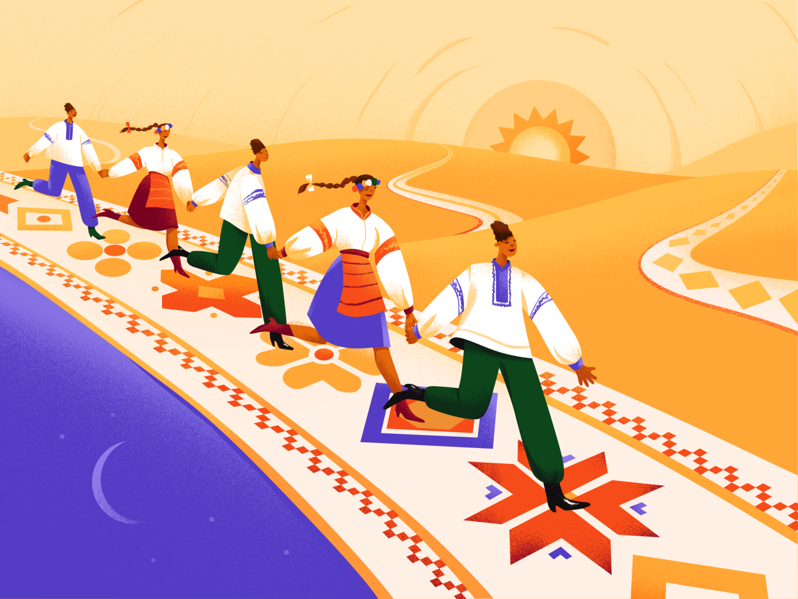 Illustration - Ukrainian Vyshyvanka Day by Outcrowd on Dribbble