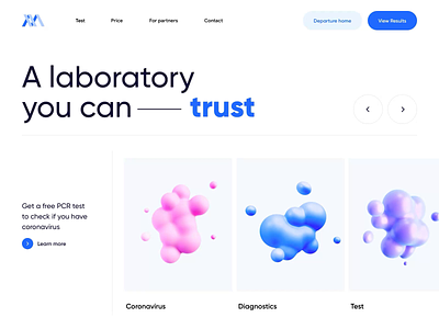 WelnessMed - Web Design for Medical Lab 3d 3d animation 3d art 3d modeling 3d shapes animation colors landing landingpage medical medical landing page minimal motion ui web web ui web uiux webdesign