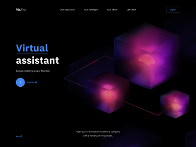 Vir.Pro - Web Design with 3D for Virtual assistant