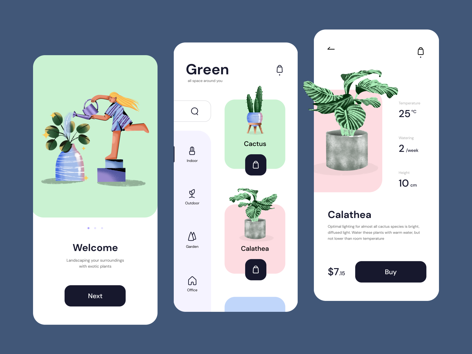 Green - Mobile Design Houseplants Store by Outcrowd on Dribbble