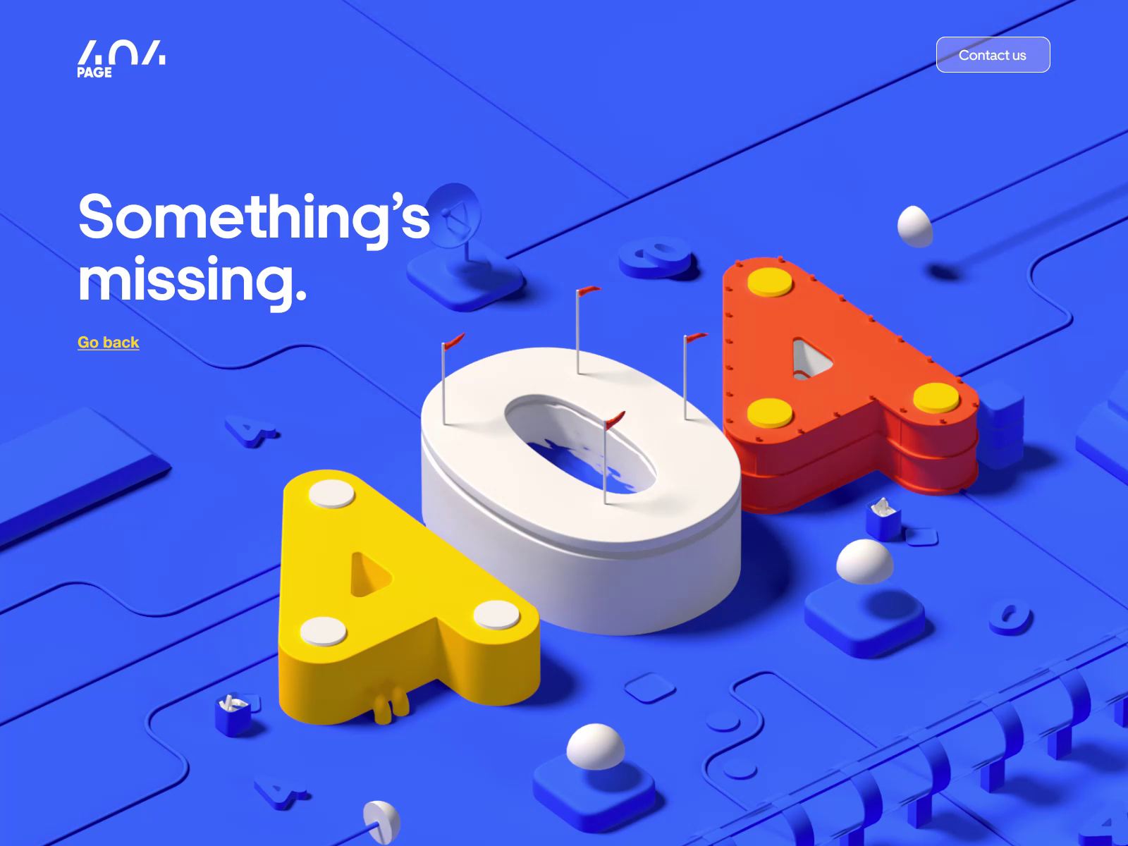 404 - Error Page with 3D and Animation