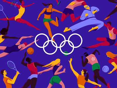 Olympic Games Tokyo 2020 animation clean colors illustration illustrator motion motion graphics olympic games sport sport events tokyo tokyo olympic games ui ui design web design