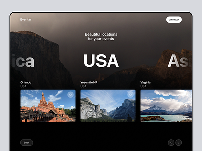 Eventar - Web Design for Travel Manager