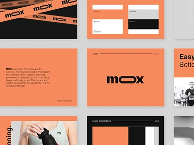 MOX - Brand Design for Sportswear brand brand book brand design brand guideline branding cloth graphic design logo logo design logotype modern design sport sportswear ui