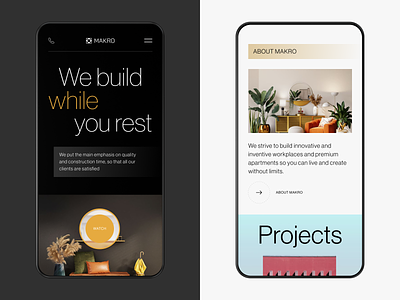 MAKRO - Mobile Design for Construction Company clean clean design colors construction design fashion design mobile app mobile app design mobile design ui ui design ux ux design