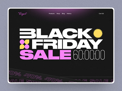 Target - Landing Page Design for Black Friday animation ar bf black friday business colors count count down landing design landing page motion neon sale sales single page ui ux vr